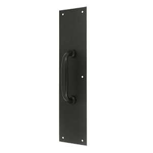 3.5 x 15 in. Push Plate with 5.5 in. Handle, Oil Rubbed Bronze - Solid