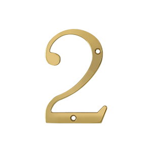 RN4-2 4 in. House Numbers, Lifetime Brass - Solid Brass