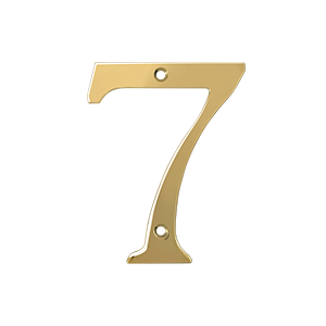 RN4-7 4 in. House Numbers, Lifetime Brass - Solid Brass