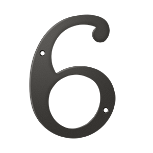 RN66U10B 6 in. House Numbers- Oil Rubbed Bronze - Solid Brass