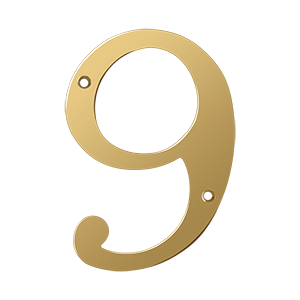 Picture of Deltana RN6-9 6 in. House Numbers- Lifetime Brass - Solid Brass