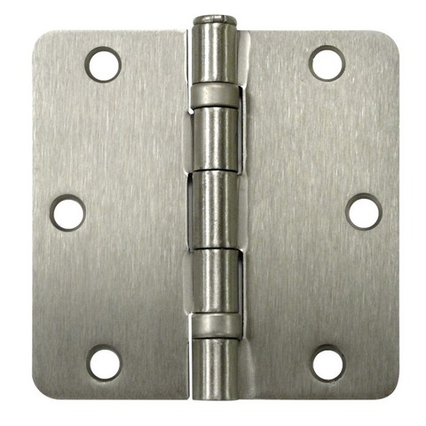 S35R4BB15 3.5 x 3.5 x 0.25 in. Radius Ball Bearing Hinge- Satin Nickel - Steel - Pack of 2