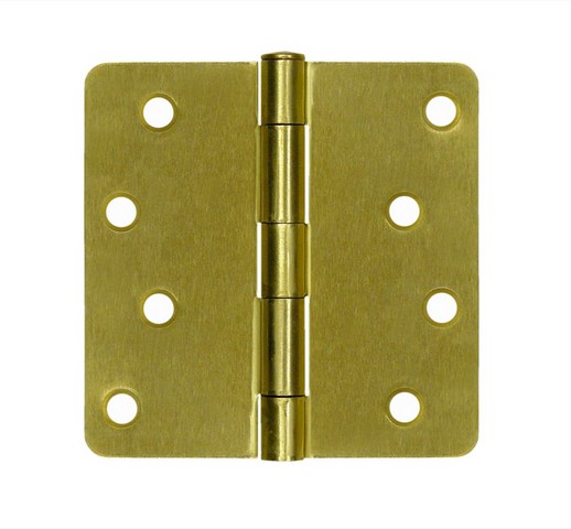 4 x 4 x 0.25 in. Radius Hinge, Satin