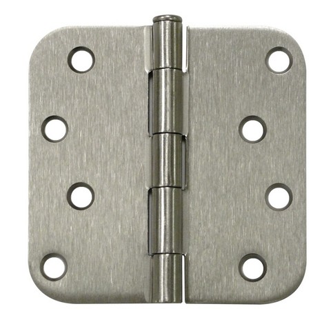 S44R515 4 x 4 x 0.62 in. Radius Hinge- Satin Nickel - Steel  - Pack of 2