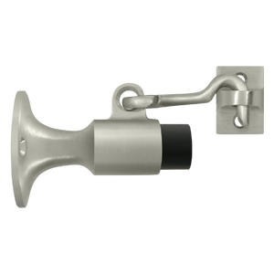 Wall Mount Bumper with Holder- Satin Nickel - Solid