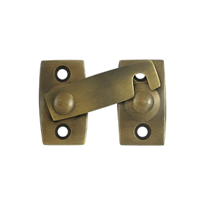 SB3178U5 0.87 in. Shutter Bar - Door Latch- Antique Brass - Solid Brass