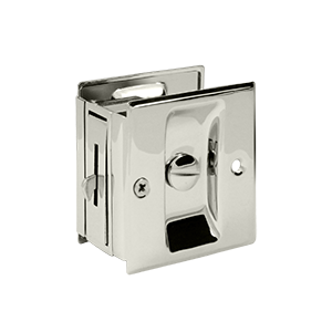 2.5 x 2.75 in. Privacy Pocket Lock, Bright Nickel - Solid