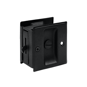 2.5 x 2.75 in. Privacy Pocket Lock, Black - Solid