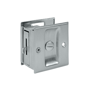 2.5 x 2.75 in. Privacy Pocket Lock, Satin Chrome - Solid