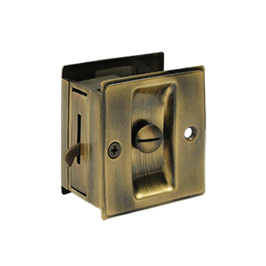 SDL25U5 2.5 x 2.75 in. Privacy Pocket Lock- Antique