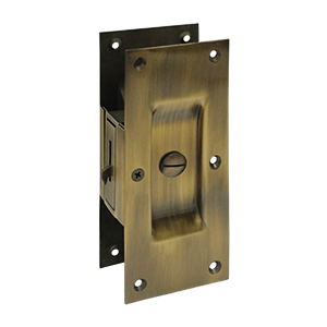 SDL60U5 6 in. Privacy Decorative Pocket Lock, Antique