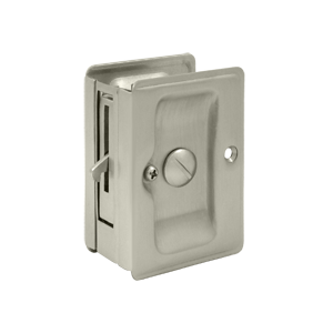 3.25 x 2.25 in. Heavy Duty Adjustable Privacy Pocket Lock, Satin Nickel - Solid