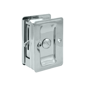 3.25 x 2.25 in. Heavy Duty Adjustable Privacy Pocket Lock, Bright Chrome - Solid