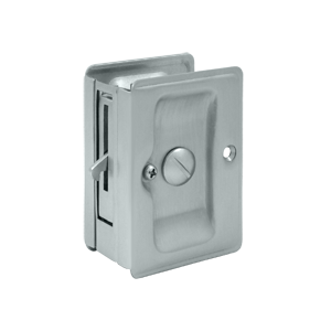 3.25 x 2.25 in. Heavy Duty Adjustable Privacy Pocket Lock, Satin Chrome - Solid