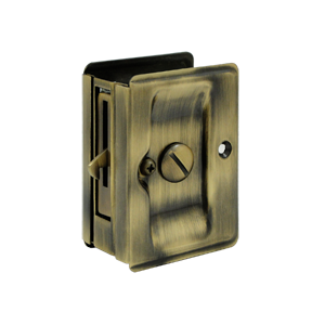 3.25 x 2.25 in. Heavy Duty Adjustable Privacy Pocket Lock, Antique