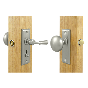 SDLS480U15 Rectangular Storm Door Latch Tubular Lock- Satin Nickel - Solid