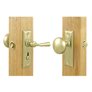 Rectangular Storm Door Latch Tubular Lock, Unlacquered Bright