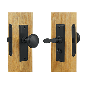 SDML334U19 Square Storm Door Latch with Mortise Lock- Black - Solid