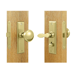 Square Storm Door Latch with Mortise Lock, Bright