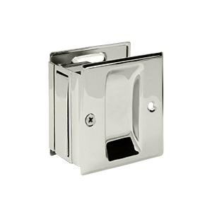 2.5 x 2.75 in. Passage Pocket Lock, Bright Nickel - Solid