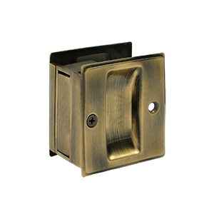 2.5 x 2.75 in. Passage Pocket Lock, Antique