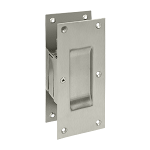 6 in. Passage Decorative Pocket Lock, Satin Nickel - Solid