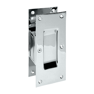 SDP60U26 6 in. Passage Decorative Pocket Lock, Bright Chrome - Solid
