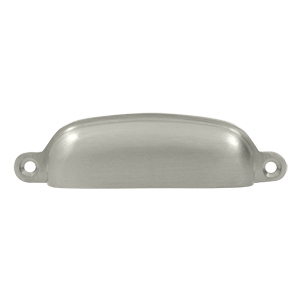 SHP29U15 4 in. Exposed Shell Pull- Satin Nickel - Solid