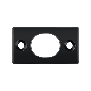 SP6FBU19 Strike Plate for 6 in. Flush Bolt, Black - Solid Brass