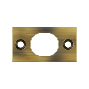 SP6FBU5 Strike Plate for 6 in. Flush Bolt, Antique Brass - Solid Brass