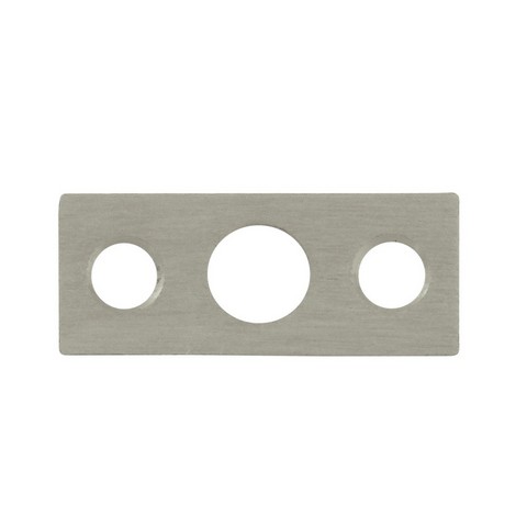 Strike Plate for 7 in. Flush Bolt, Satin Nickel - Solid Brass