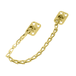 TC82U3 12 in. Long Transom Chain- Bright Brass - Solid Brass