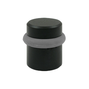 1.5 in. Round Universal Floor Bumper, Black - Solid