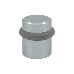 1.5 in. Round Universal Floor Bumper, Satin Chrome - Solid