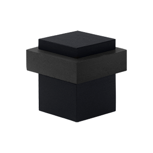 1.37 in. Square Universal Floor Bumper, Black - Solid Brass