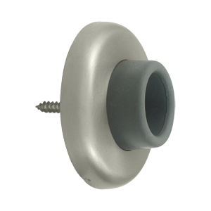 2.5 in. Diameter Wall Mount Concave Flush Bumper- Satin Nickel - Steel