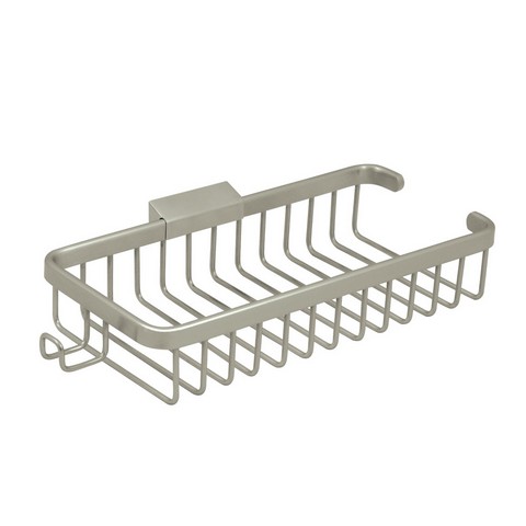 Picture of Deltana WBR1052HU15 10 in. Rectangular Wire Basket with Hook- Satin Nickel - Solid Brass