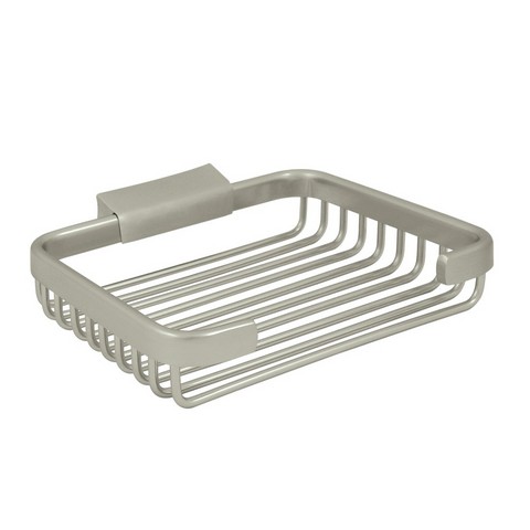 WBR6050U15 6 in. Rectangle Wire Basket Soap Holder, Satin Nickel - Solid Brass