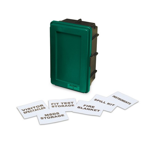 Picture of Allegro 4500-G 1 Shelf Wall Case with Label Kit&#44; Green - Medium