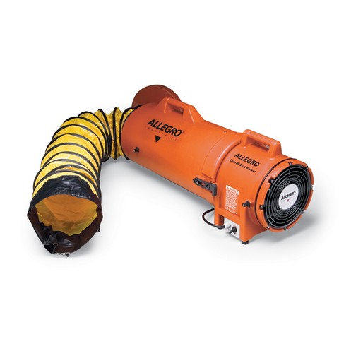 8 in. AC Plastic COM-PAX-IAL Blower with 25 ft. Ducting- 220 V& 50 Hz