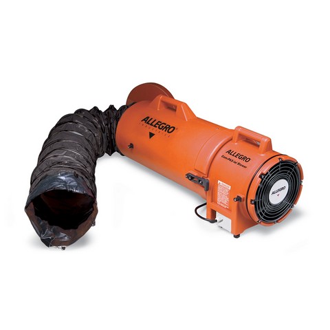 9538-25E 8 in. Plastic COM-PAX-IAL Blower with 25 ft. Ducting- Explosion-Proof- 220 V & 50 Hz