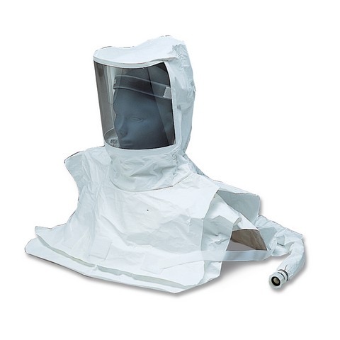 9912-HC Double Bib Maintenance Free Tyvek Hood CF SAR Assembly with Suspension & Air Temp Controller with Hansen Fitting