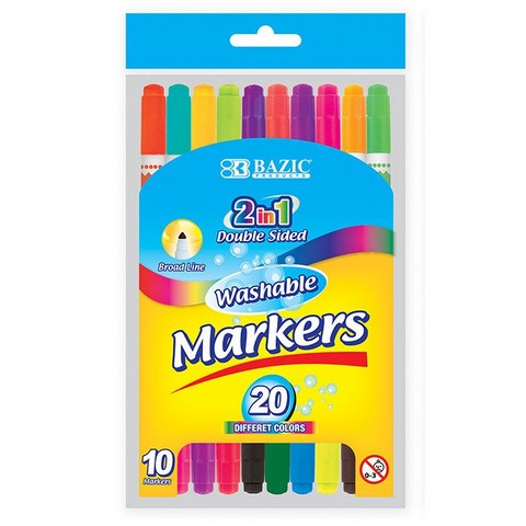 Picture of Bazic 1234  10 Double-Tip Washable Markers   Case of 24 