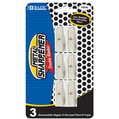 Bazic 1916  Dual Blades Metal Pencil Sharpener (3/Pack) Case of 24