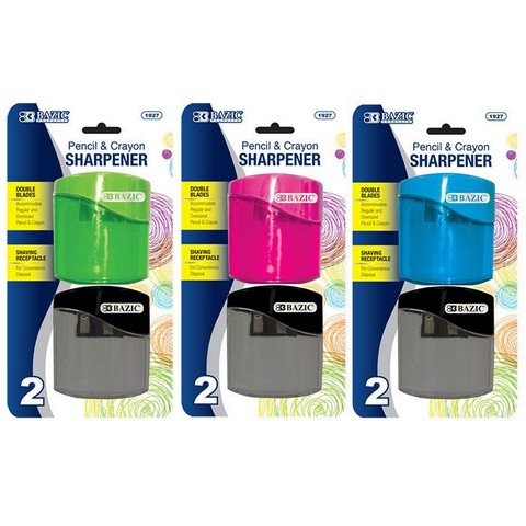 Bazic 1927  Dual Blades Sharpener w/ Square Receptacle (2/Pack) Case of 24