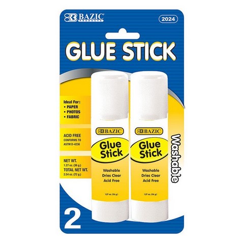 Bazic BAZIC 36g / 1.27 Oz Jumbo Glue Stick (2/Pack) Case of 24