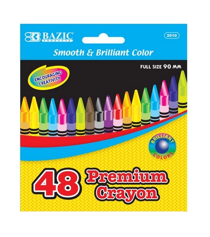 Picture of Bazic 2510   48 Ct. Premium Quality Color Crayons Box of 24 