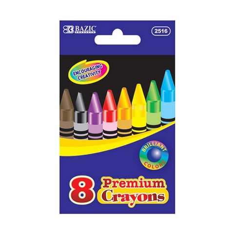 Picture of Bazic 2516  8 Color Premium Quality Crayons Pack of 24