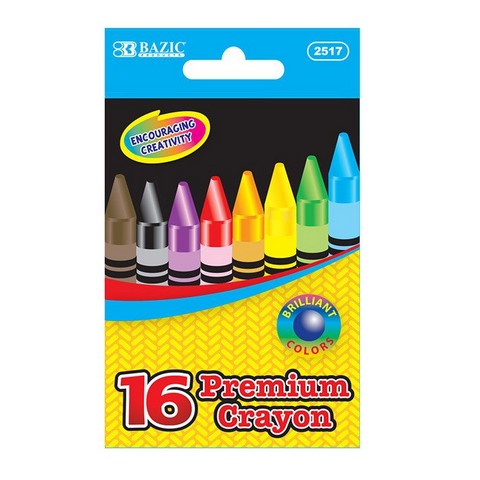 Picture of Bazic 2517 BAZIC 16 Color Premium Quality Crayons Pack of 24 