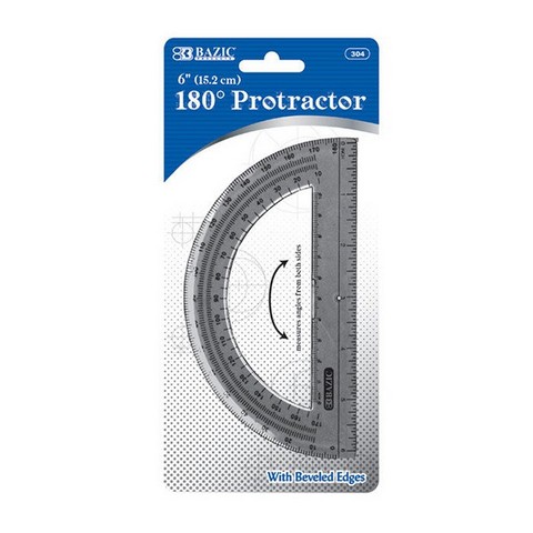 Picture of Bazic 304  Semicircular 6&quot; Protractor Pack of 24    